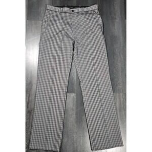 Travis Mathew Pennett Golf Pant Men 34x33 Gray Plaid Performance Preppy Stretch